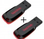 Sandisk Cruzer Blade 8 GB Pen Drive (Combo of 2) @ Rs 620/-